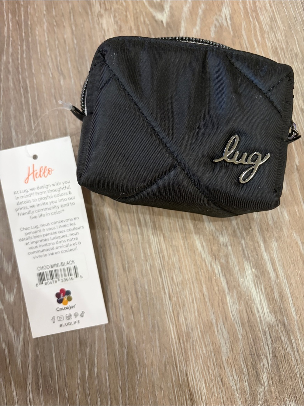 NWT CHOO CHOO MINI POUCH BLACK